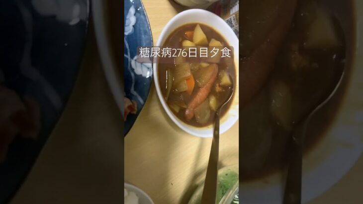 スープカレーのつもりがガッツリカレーと豚コマ焼きとベビーリーフサラダ定食を食べる糖尿病　心筋梗塞手術後276日目　夕食　#糖尿病 #心筋梗塞 #糖尿クック #vlog #日常 #ダイアベティス #闘病