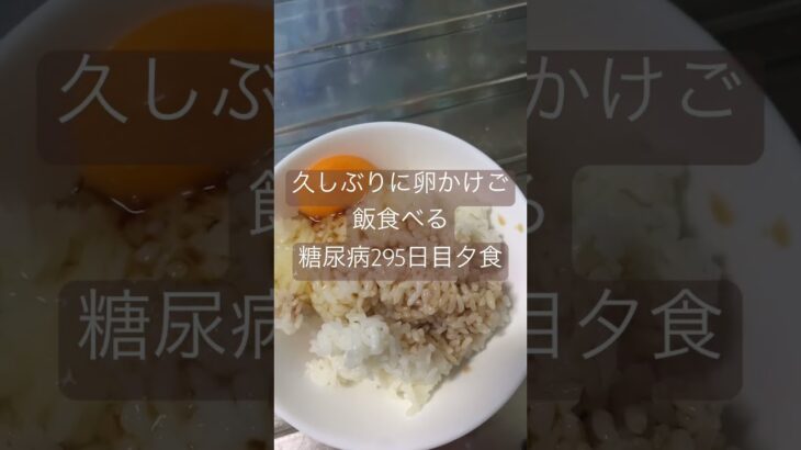 卵かけご飯食べる糖尿病　心筋梗塞手術後295日目夕食　#糖尿病 #糖尿クック #心筋梗塞 #闘病 #闘病生活 #卵かけご飯 #tkg