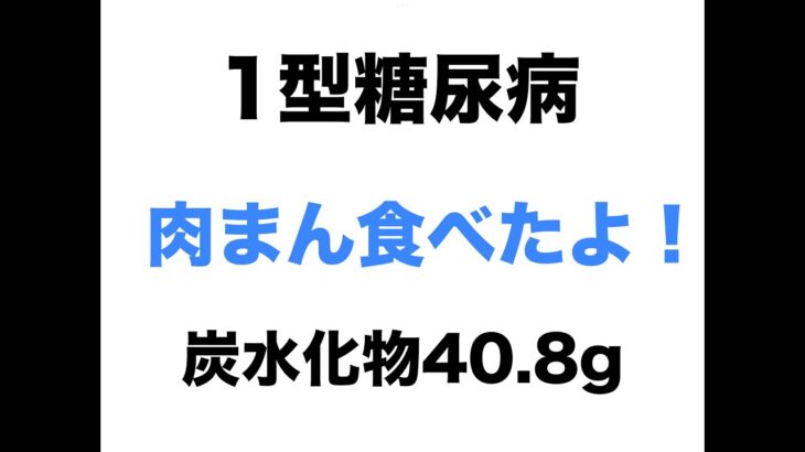 【１型糖尿病】炭水化物40.8gの肉まんを食べてみたよ！