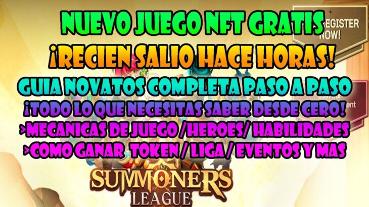 APRENDE TODO DE ESTE NUEVO JUEGO |  SUMMONERS LEAGUE JUEGO NFT