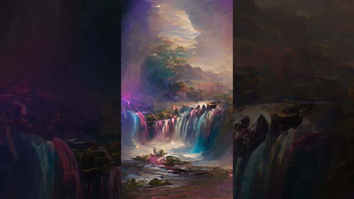 Animated waterfall NFT.  https://bit.ly/3Re5VSW          #waterfall #sol #solana #solananft #nft