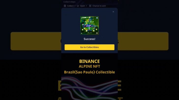 Binance Alpine Race Collectibles || Sao Paulo Collectible NFT || 3 November