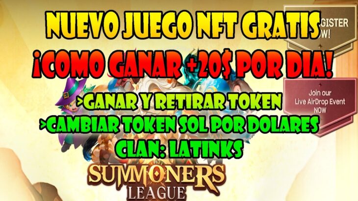 GANA +20$ DOLARES EN UN DIA |  SUMMONERS LEAGUE JUEGO NFT