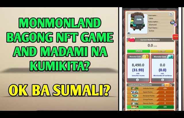 Monmonland | Bagong nft game and madami na kumikita? ok ba sumali?