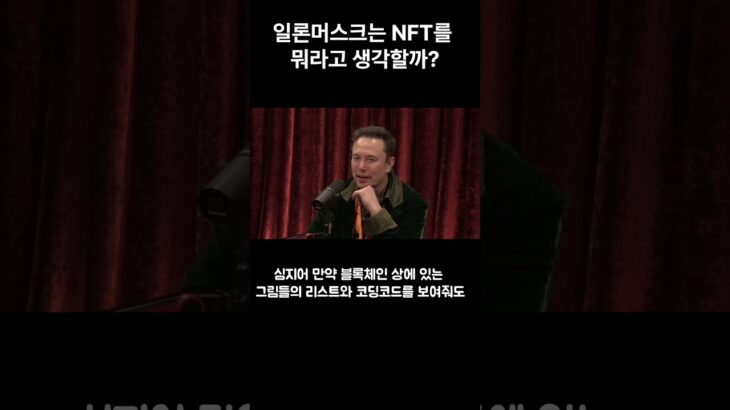 일론머스크는 NFT를 뭐라고 생각할까? #shorts  #일론머스크 #nft