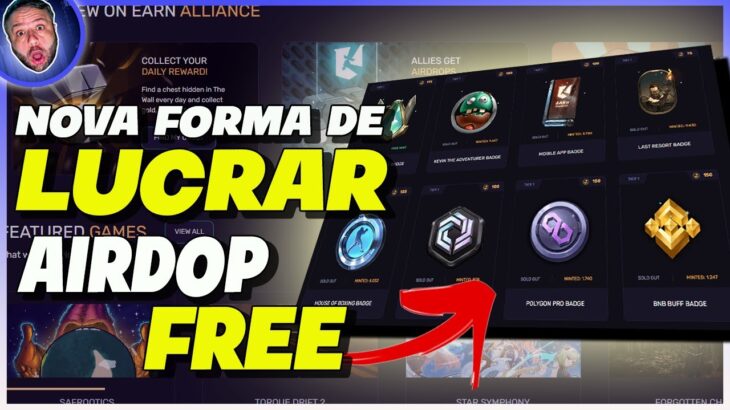 ÓTIMA FORMA DE GANHAR SEM GASTAR – PLATAFORMA DE DROPS NFT – EARN ALLIANCE