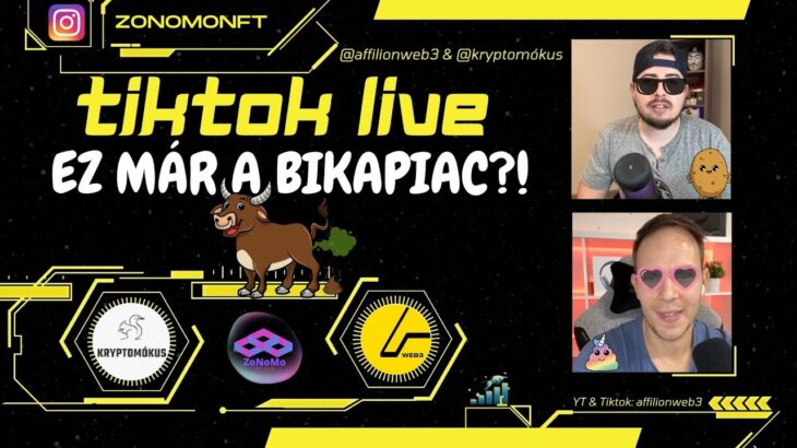 TikTok Live – Ez már a BIKA-PIAC!? | Kriptó & NFT @kryptomokus1755