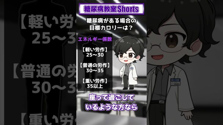 【第25回】糖尿病がある場合の目標カロリーは？【糖尿病教室Shorts】