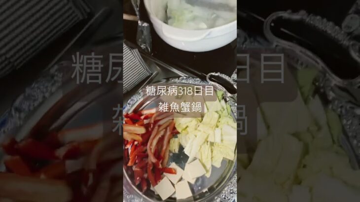 クソ雑魚蟹鍋食べる糖尿病　心筋梗塞手術後318日目夕食　血糖値気にしてるけど雑炊もやる　脂質　糖質　異常　#糖尿病 #心筋梗塞 #糖尿のグルメ #闘病 #闘病生活 #蟹鍋