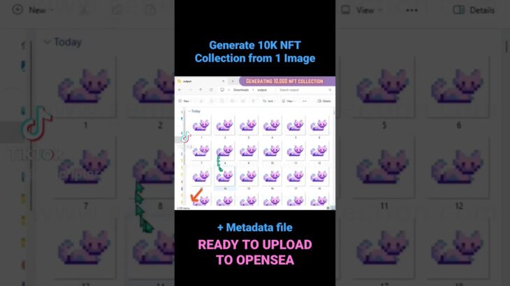 Generate NFT Collection and Metadata File from 1 Image