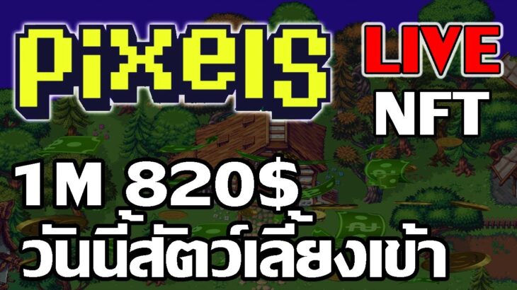 [ LIVE ] Pixels Online (Game  NFT) : เหรียญ To da moon สายฟรีถามได้ EP.17