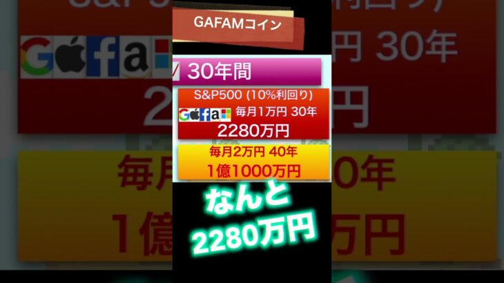 仮想通貨と一緒に持っておく S&P500 NFTまり