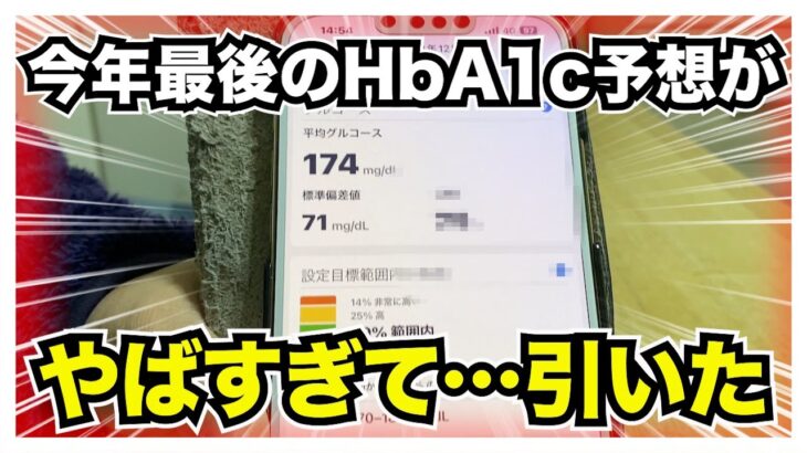 【糖尿病 Type1 】糖尿病の今年最後の定期検診を控え最新ののHbA1c予想が衝撃で引きました…