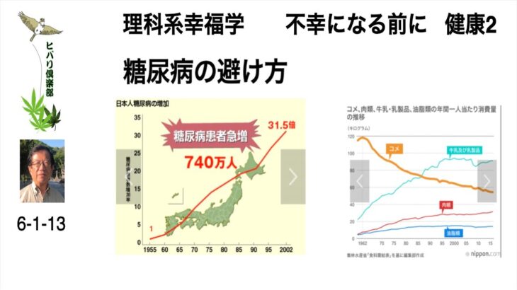 理工系幸福学 不幸になる前に 健康（2）「糖尿病の避け方」