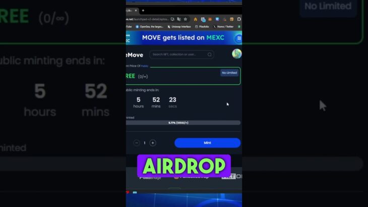 NFT PARA POSSÍVEL AIRDROP DE TOKEN APTOS!🔥 #shorts #airdrop #aptos #airdropgratis #amnisfinance