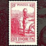 NFT-stamp “Cote D’Ivoire 1,75fr.” (Gold-version)