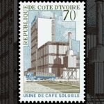 NFT-stamp “Usine de cafe soluble. 70fr.” (Silver-version)