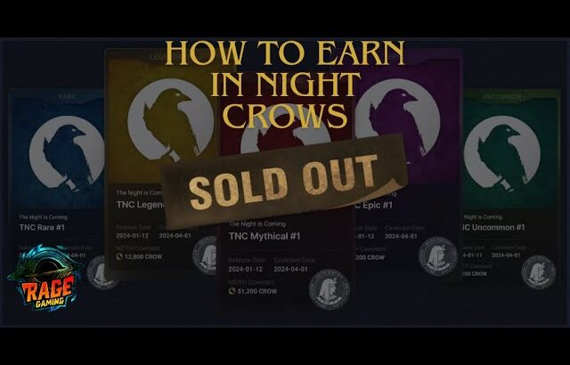 🚀 Night Crows NFT Pre-sale Sold Out! No Mining like MIR4? How to Earn Tokens 🤑