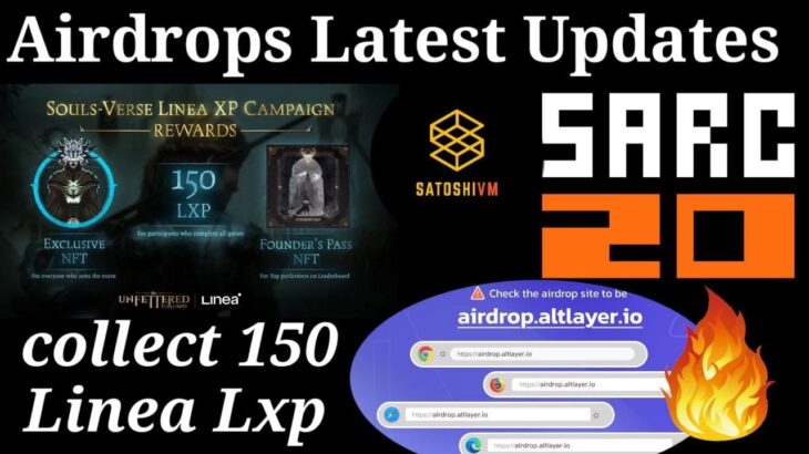 SatoshiVM Update || Linea Quest Earn LXP Claim NFT || Altlayer Withdrawal