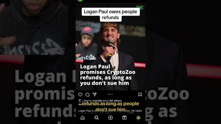 #greenscreen Logan Paul owes people refunds #loganpaul #refund #nft #crypto