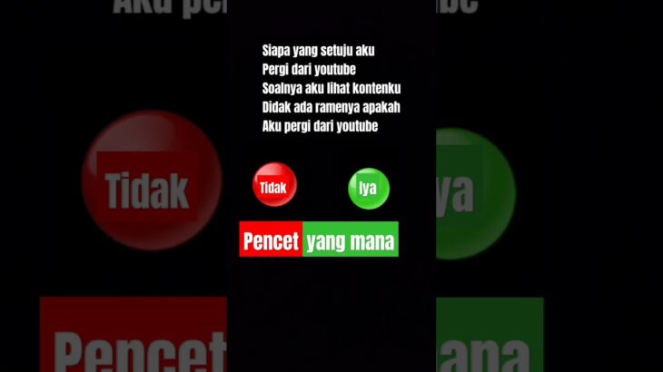 pencet yang mana🔴tidak🟢iya #music #art #nft #memes