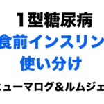 【１型糖尿病】食前インスリンの使い分け〜ヒューマログ＆ルムジェブ〜