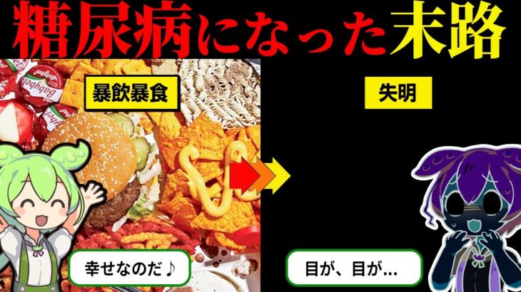 【実話】糖尿病になるとどうなるのか？失明・足切断・麻痺…【ずんだもん＆ゆっくり解説】