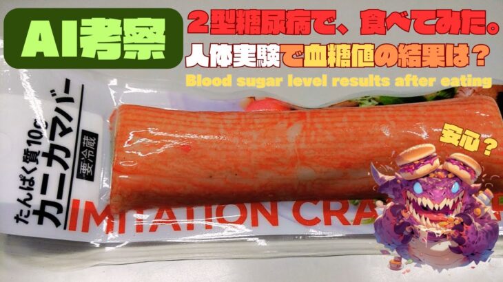 【人体実験】糖尿病の血糖値、コレ食べたらどうなった？【カニカマバー】糖質 7.7 g