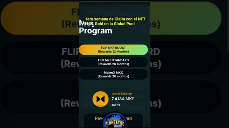 🟡 1era SEMANA DE GANANCIAS CON EL NFT GOLD DE MEGAMAKER EN LA GLOBAL POOL 🟡 #megamaker #goarbit #nft