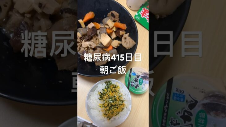 筑前煮のりたまご飯を食べる糖尿病の食事　415日目朝ご飯　#糖尿病の品格 #糖尿病 #糖質制限 #日常 #vlog #血糖値 #心筋梗塞 #病院 #ダイエット #レシピ　食事　レシピ　糖質制限　内科