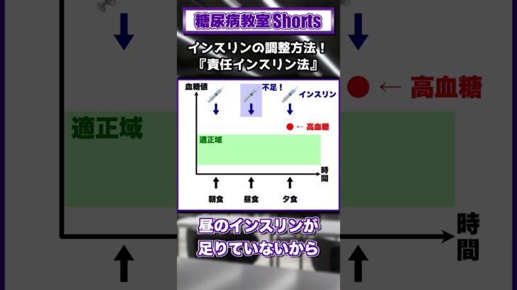 【第45回】インスリンの調整方法！『責任インスリン法』【糖尿病教室Shorts】