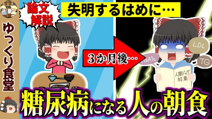 【糖尿病予防】日本人の6割が食べてる,血糖値爆上げ朝食…【ゆっくり食堂】