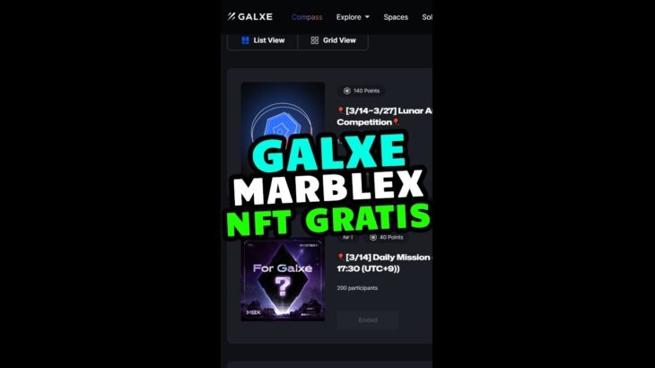 EVENTO GALXE REGALA NFT MARBLEX #crypto #btc #nft #playtoearn