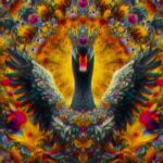 Kaleidoscopic Black Swan King #cro #cronos #crofam #cryptocomnft #nft #nftcommunity