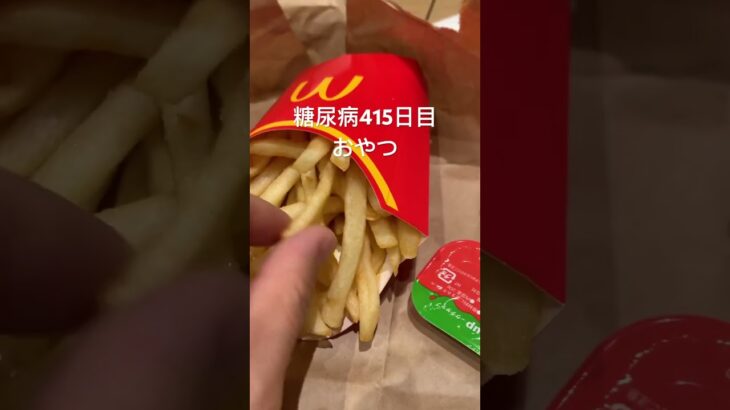 マックのポテトL250円を貪る糖尿病　病院退院後415日目おやつ　#糖尿病の品格 #糖尿病 #糖質制限 #日常 #vlog #心筋梗塞 #血糖値 #マック #ポテト　糖質制限　血糖値スパイク　脂質異常