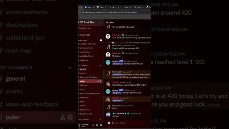 NFT Travel Club Discord Poker Invitation #crypto #nft #web3 #tech