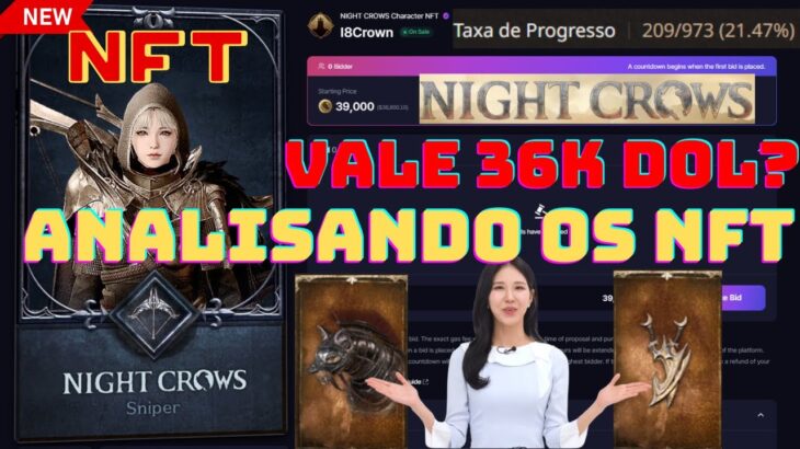 NIGHT CROWS – ANALISANDO OS PRIMEIROS NFT A VENDA E BID NO WEMIX PLAY 36.000 DÓLARES