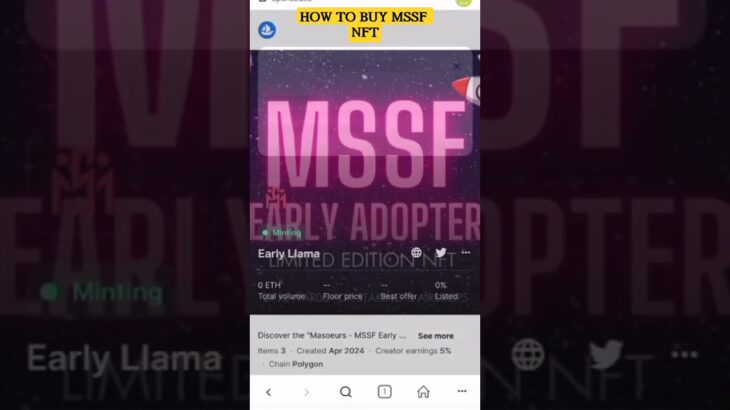 HOW TO BUY MSSF NFT TO Get the Tokens Airdrops and 2x Stakint Multiplier💯