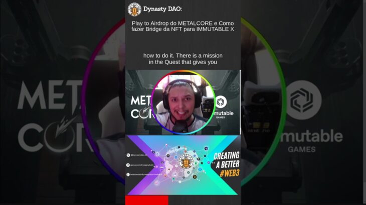 Play to Airdrop do METALCORE e Como fazer Bridge da NFT para IMMUTABLE X