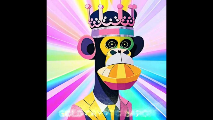 Psychedelic Ape King GOLD CRYPTO BARON #cro #nft #crofam