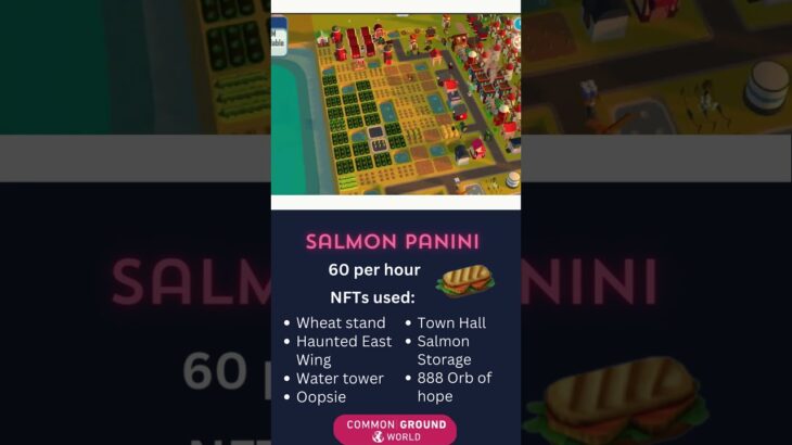 Salmon Panini Building 60 h- Common Ground World @galagames #townstar #gamechain #nft