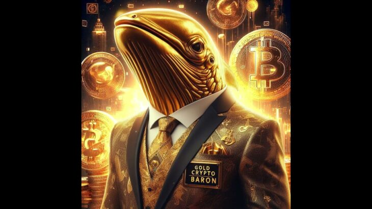 Whale Gold Crypto Baron Bitcoin Investor #cro #nft #crofam #lion #cronos #art