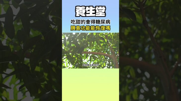 糖尿病是吃出來的？ 吃甜的會得糖尿病？ 胰島功能能恢復嗎？#養生堂#糖尿病#揭秘#醫生#真相#疑問解答#預防#治療#健康#生活習慣#醫療建議#視頻解讀#