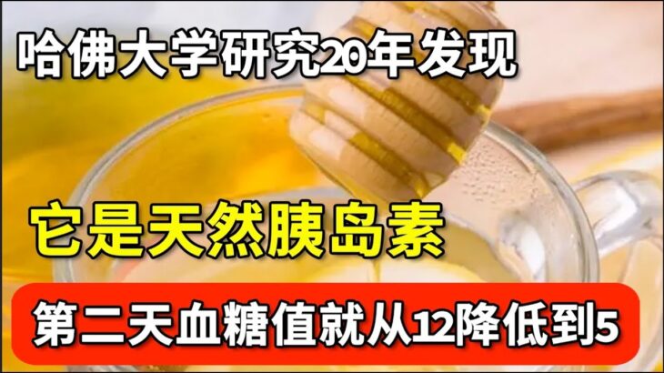 哈佛大学研究20年发现：它是天然胰岛素，第二天血糖值就从12降低到5！血糖想升高比登天还难，糖尿病一辈子也缠不上你！【家庭大医生】