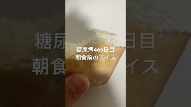 朝食前にビスケットサンドアイスを食べて糖尿病が治ってもおかしくない程気分がいい465日目おやつ　#糖尿病の品格 #糖質制限 #血糖値 #vlog #日常 #食事 #食事記録 #アイス