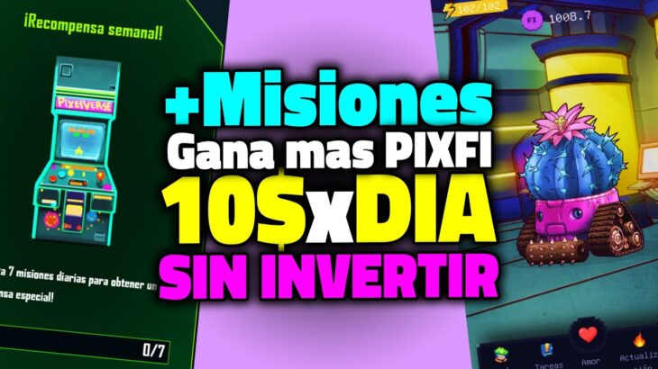 😱ASI GANARAS 10$ GRATIS EN PIXELVERSE Juego NFT + Actualizaciones + Como completar las MISIONES✅