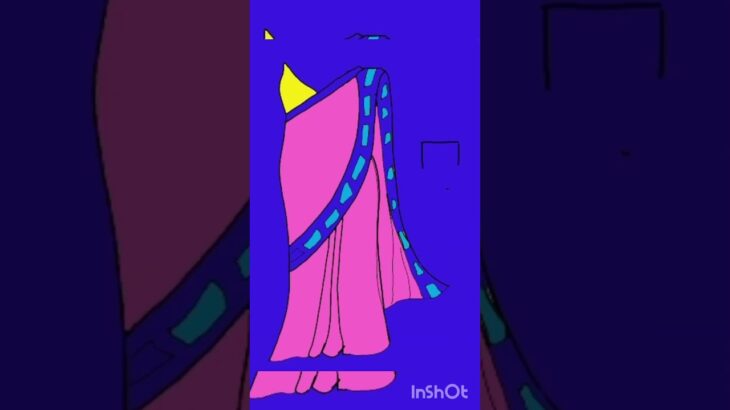 Cute Saree #Drawing #gulabisadi #nft  #cute #shorts #short #digitalart #viral #trending #ytshorts