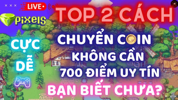 Pixels | Game NFT | TOP những cách chuyển coin hiện tại game pixels