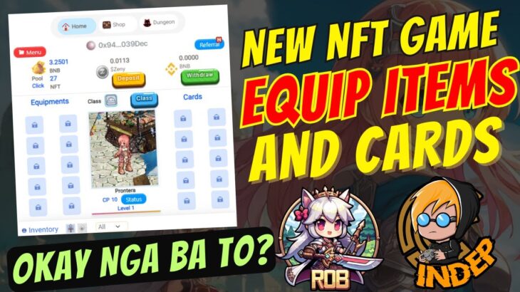 ROBNFT –  NEW NFT MINING GAME NA MAY CARDS AND EQUIPMENT – PAANO MAGSIMULA DITO