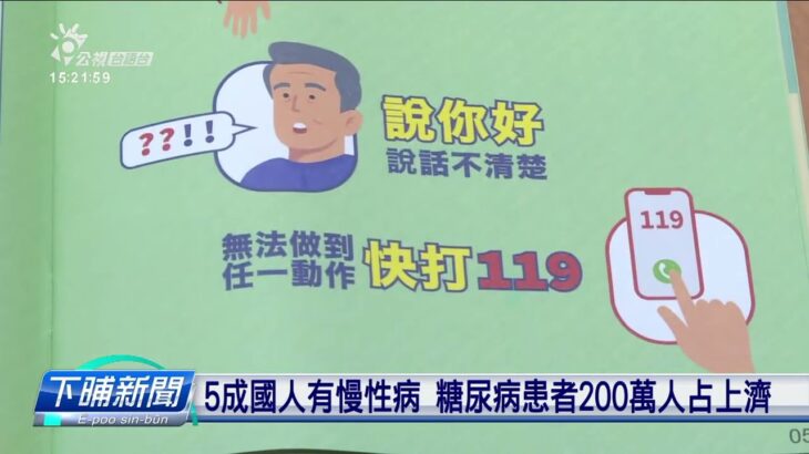 5成國人有慢性病 糖尿病患者200萬人占上濟 | 公視台語台 | 20240613